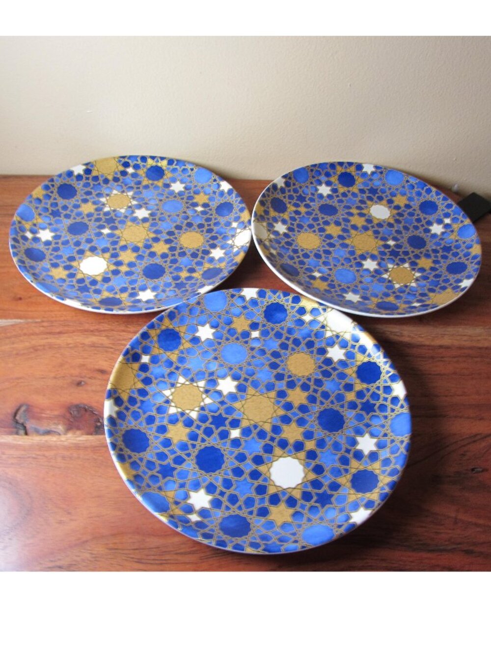 Blue Mosaic Salad Plate william sonoma star of david 2016 hanukkah (W6585)